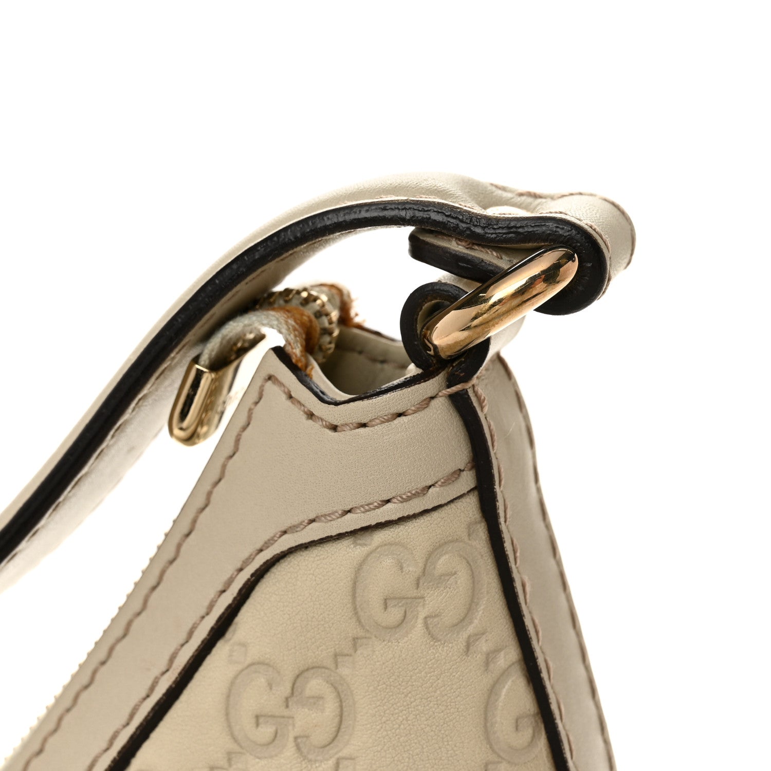 Gucci Guccissima Medium Lovely Heart Hobo Off White 10 of 14