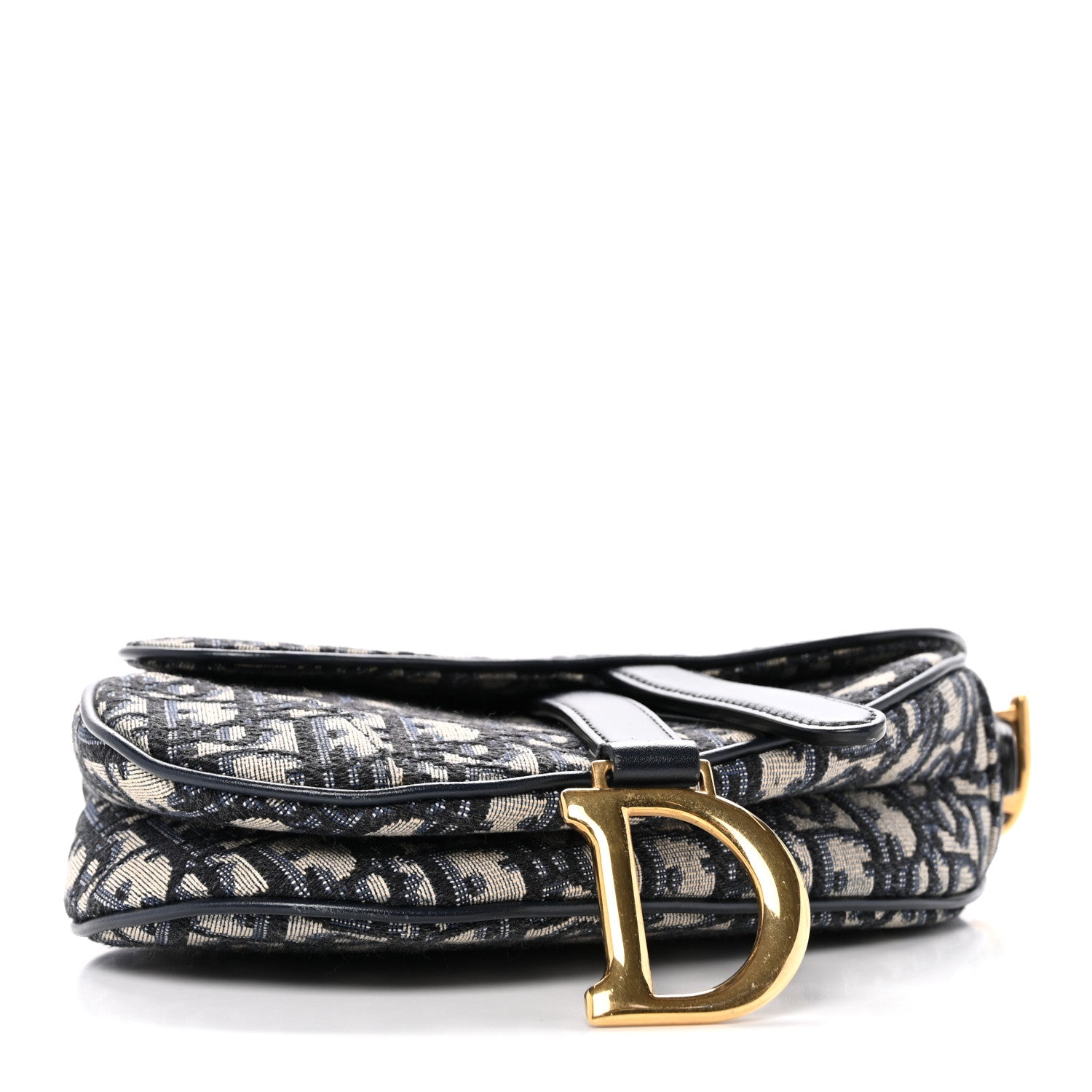 Christian Dior Oblique Mini Saddle Bag Blue 4 of 12