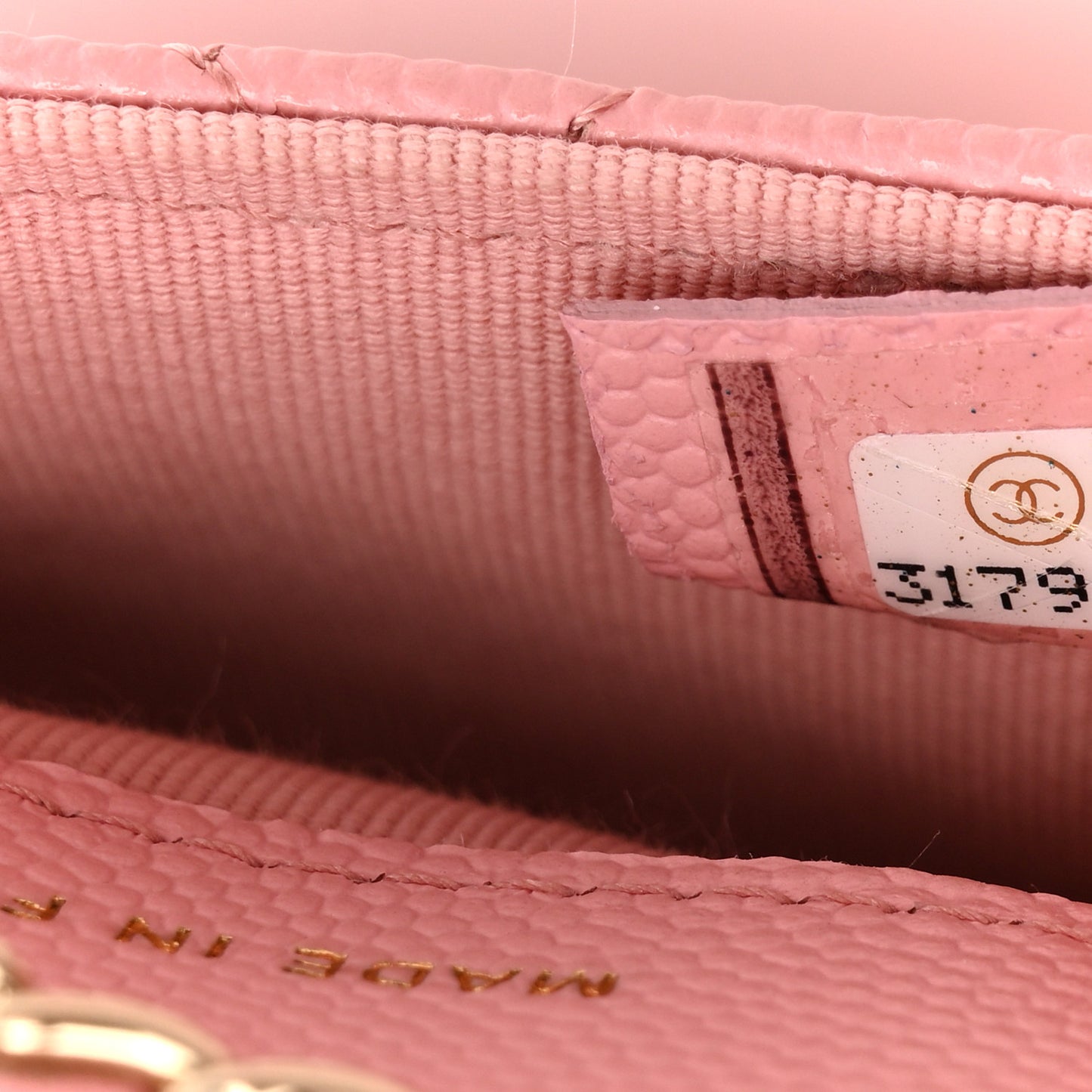 Caviar Quilted Mini Chain Belt Bag Light Pink