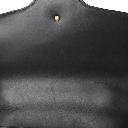 Gucci Calfskin Matelasse Medium GG Marmont Top Handle Shoulder Bag Black 8 of 11