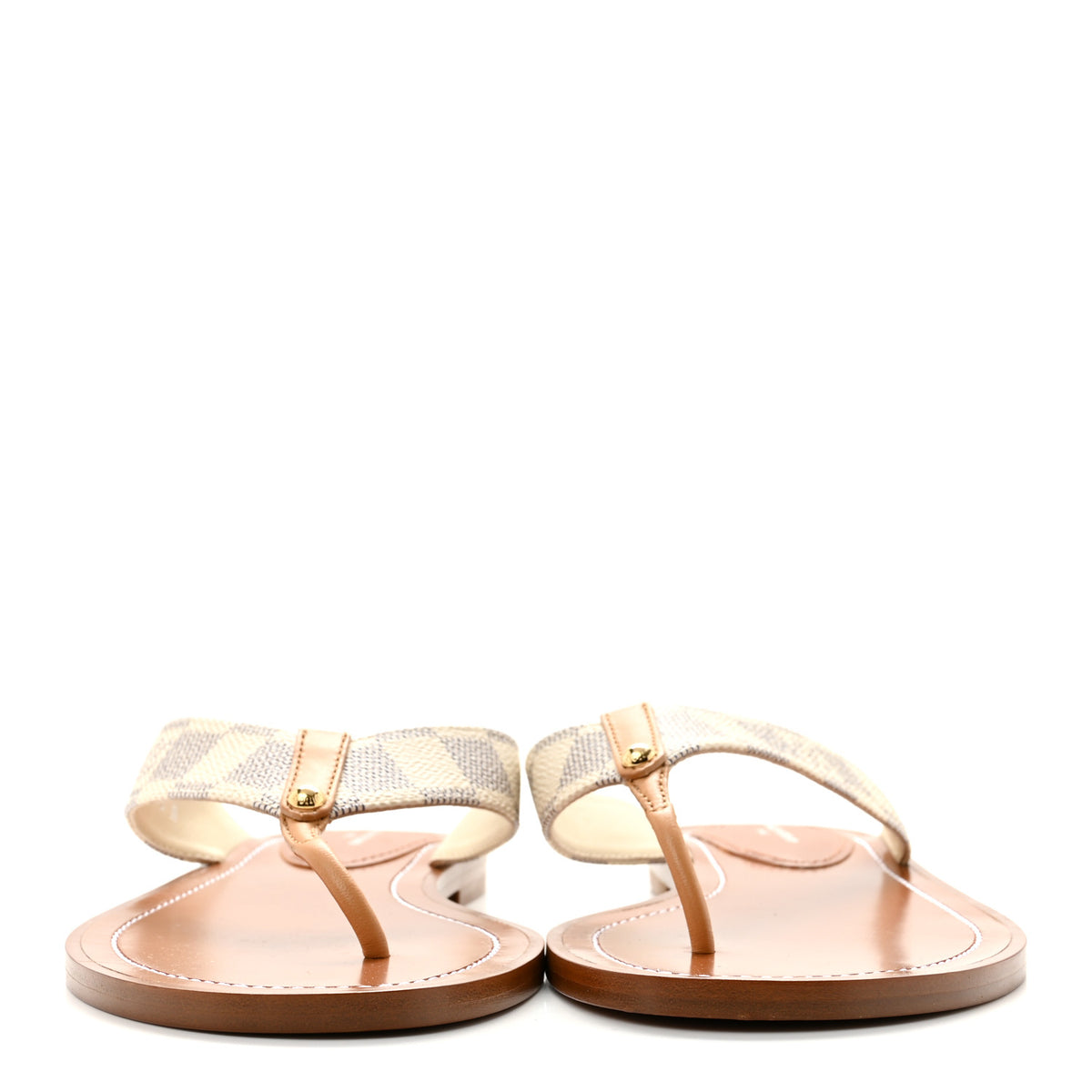 Louis Vuitton Damier Azur Sunny Flat Thong Sandals 38 3 of 9