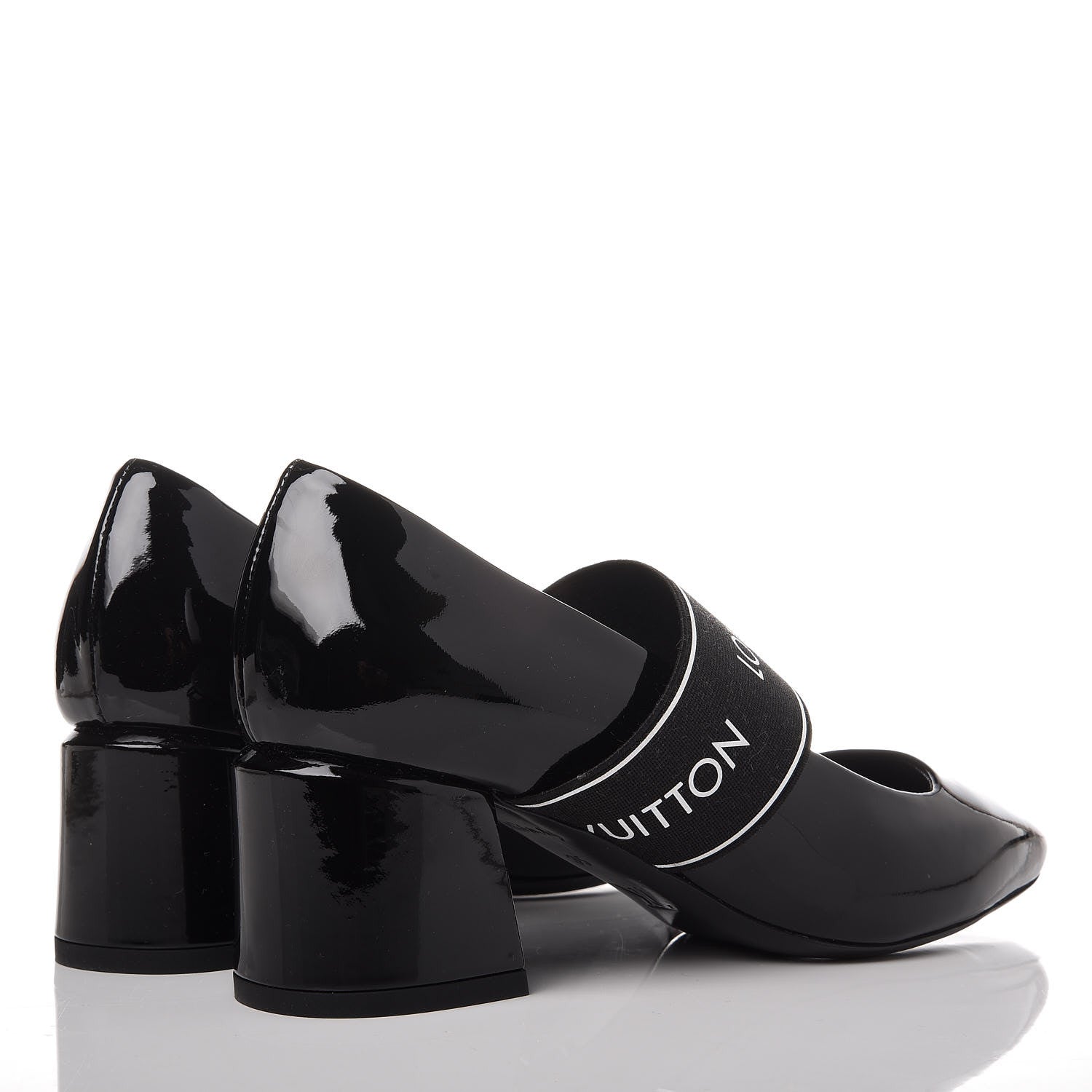 Louis Vuitton Patent Uncover Pumps 35 Black 4 of 9