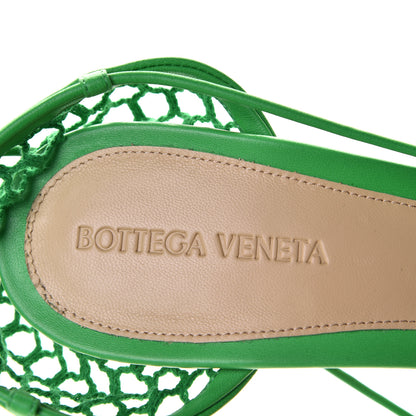 Bottega Veneta Mesh Nappa Stretch Ankle Tie 90mm Sandals 40.5 Grass 8 of 8