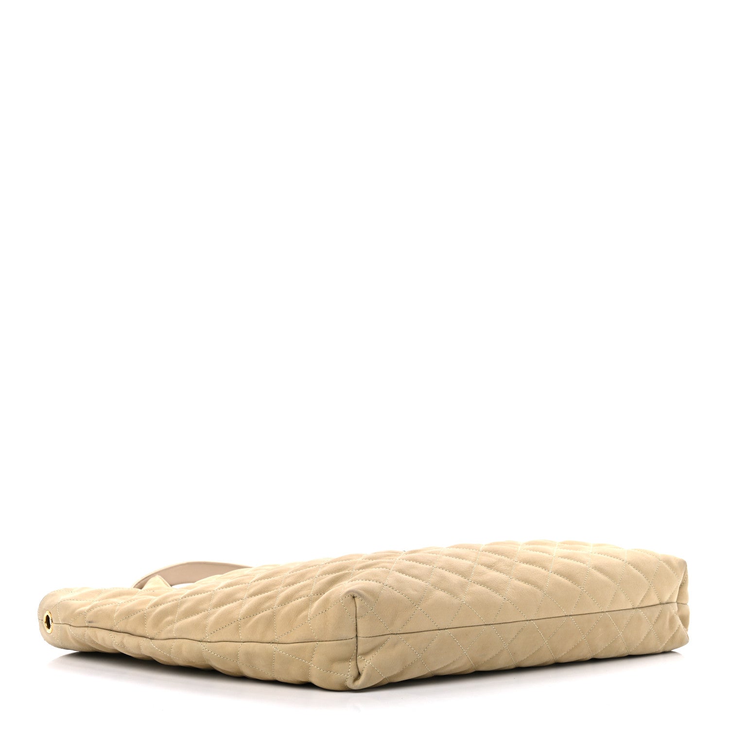 Saint Laurent Nubuck Suede Quilted Maxi Icare Shopping Tote Safari Beige 5 of 13