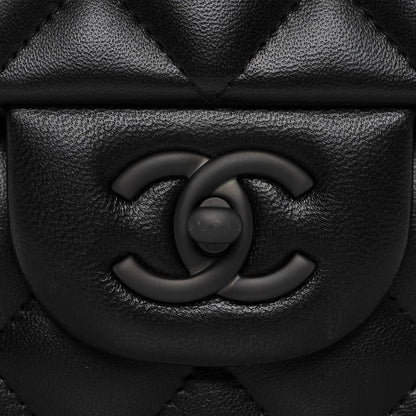Chanel Lambskin Quilted Jumbo Double Flap So Black 9 of 12