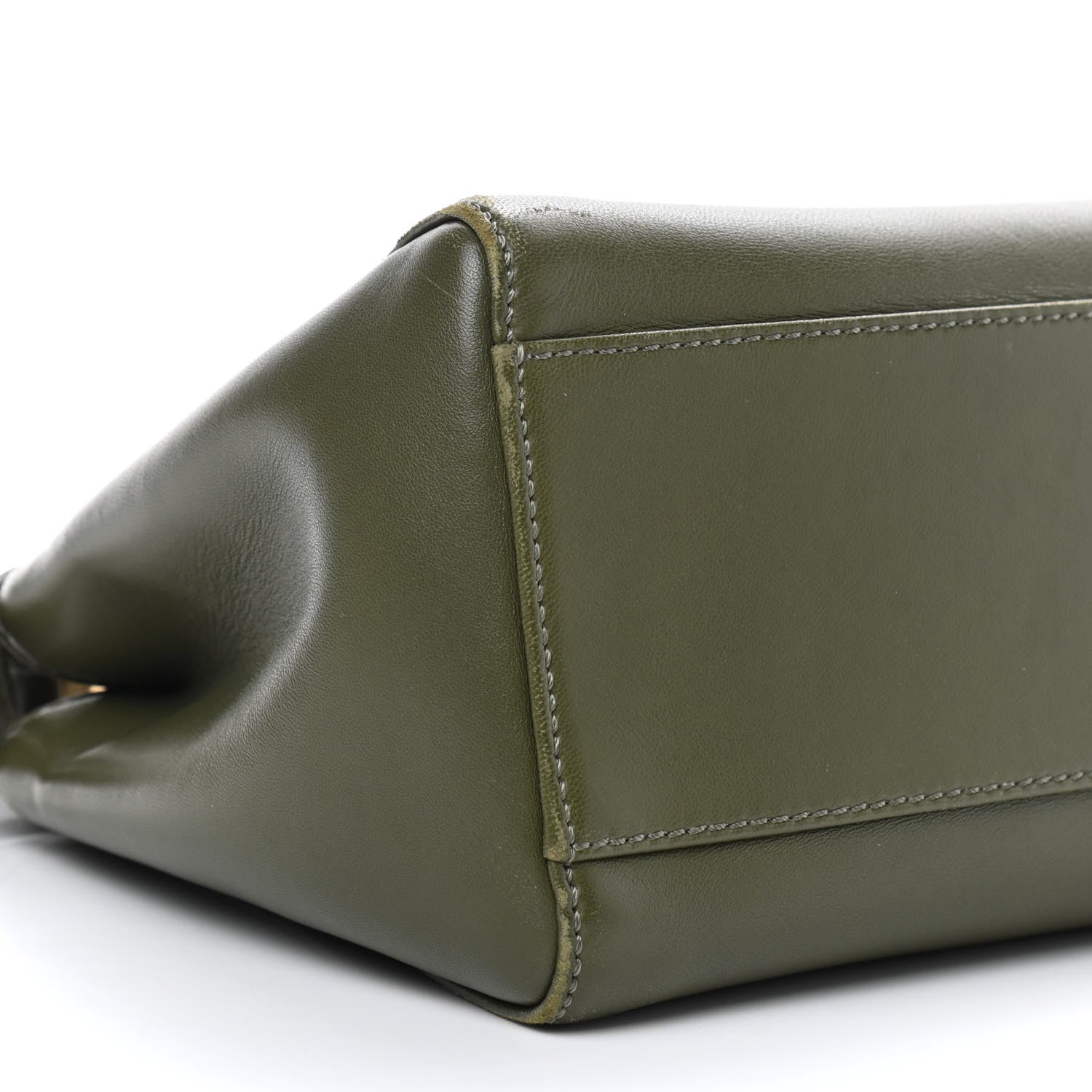 Fendi Nappa Mini Peekaboo Iconic Satchel Verde Equatore 6 of 10