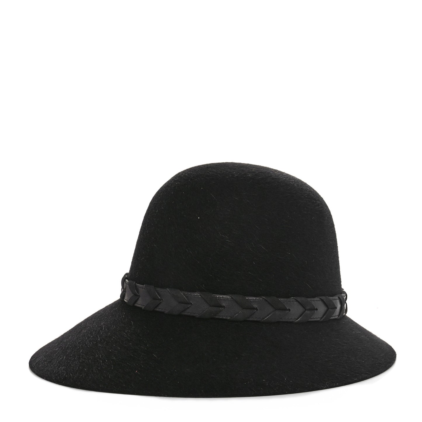 Rabbit Felt Lambskin Hat 58 Black