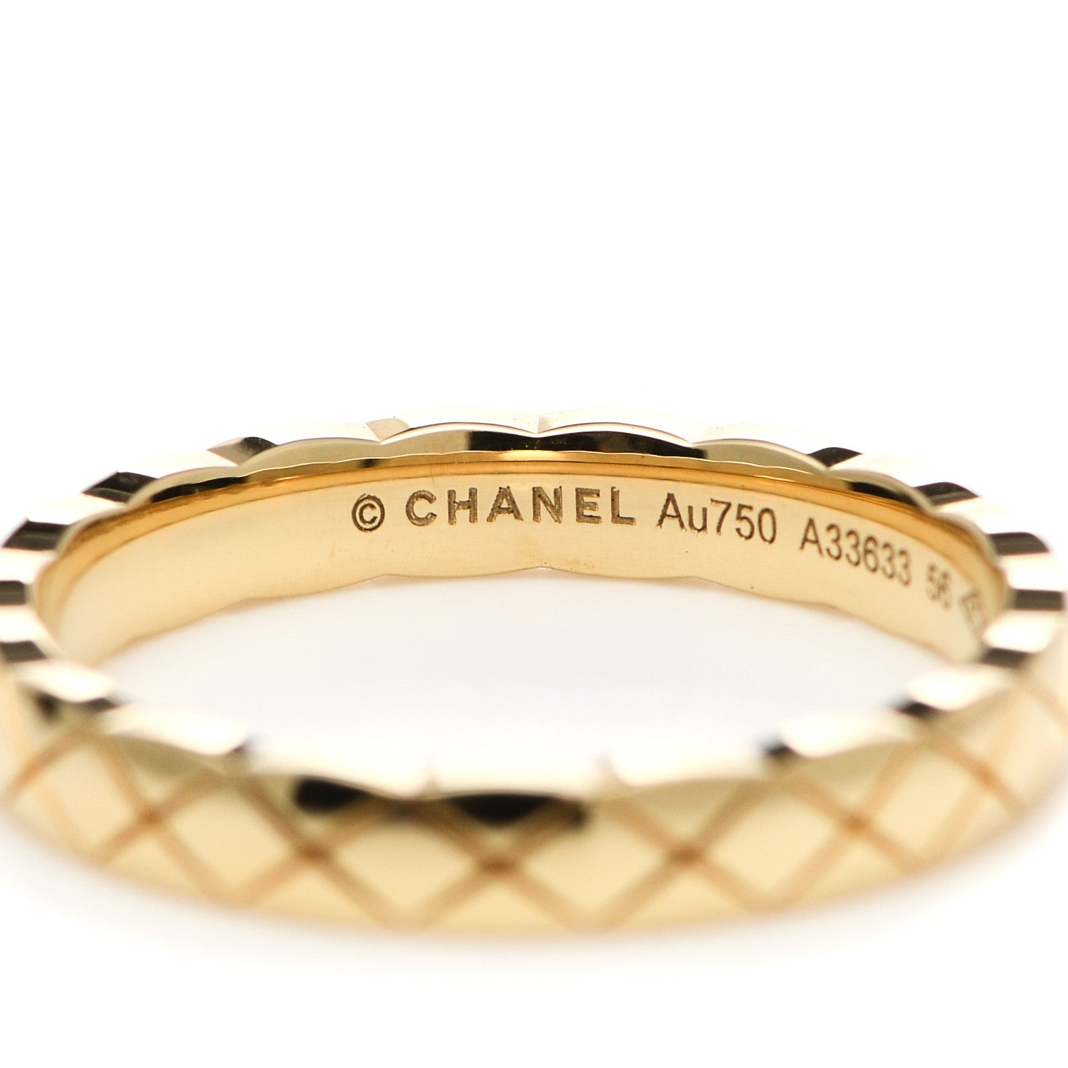 Chanel 18K Yellow Gold Mini Coco Crush Ring 56 7.5 4 of 6
