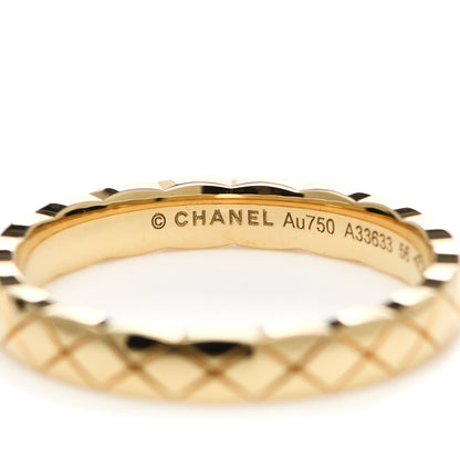 Chanel 18K Yellow Gold Mini Coco Crush Ring 56 7.5 4 of 6