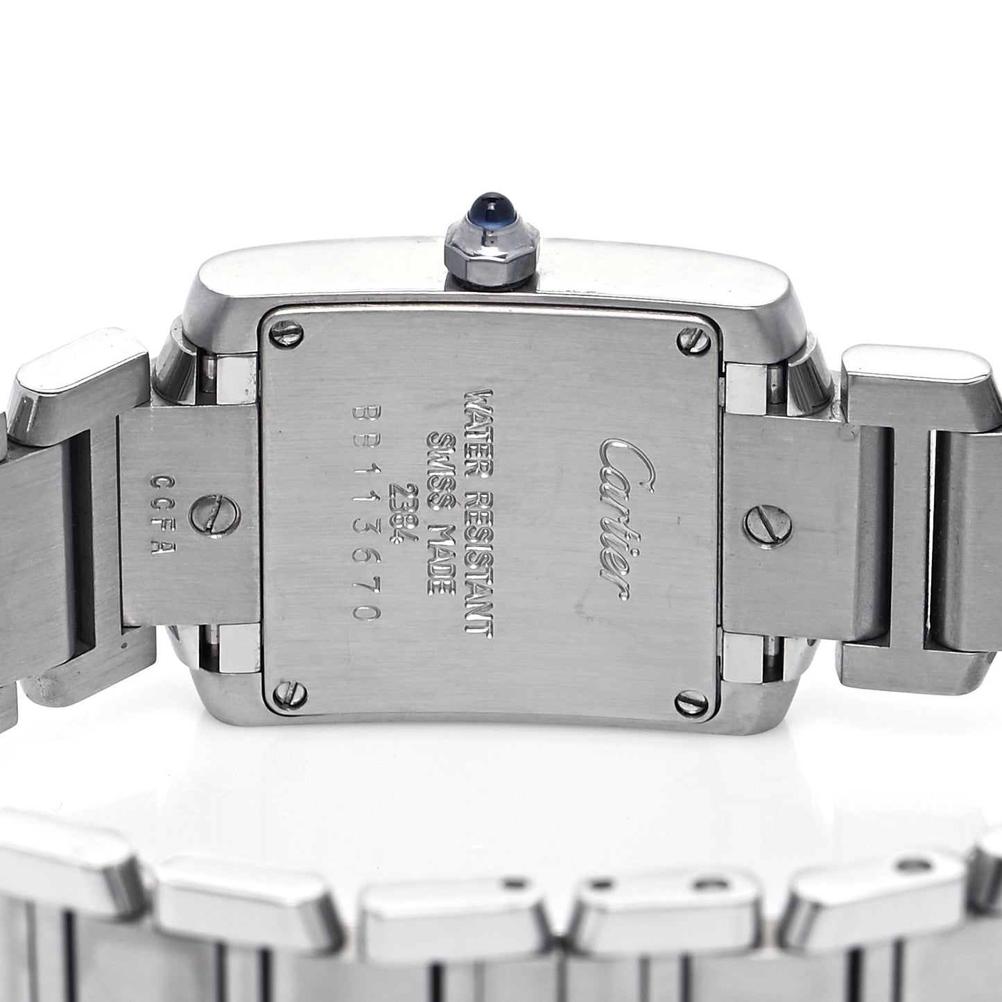 Stainless Steel 20mm Tank Francaise Quartz Watch