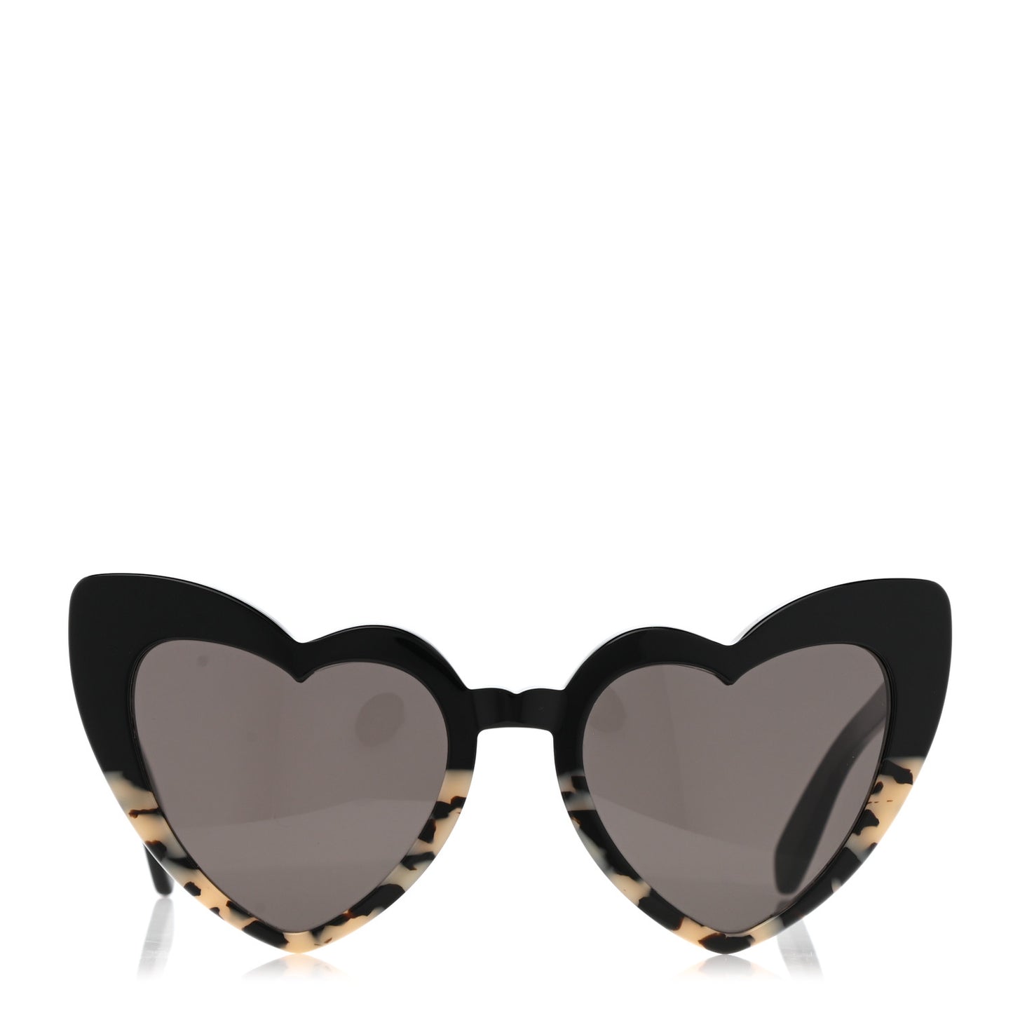 Acetate Heart Frame Loulou SL181 Sunglasses Black White Havana
