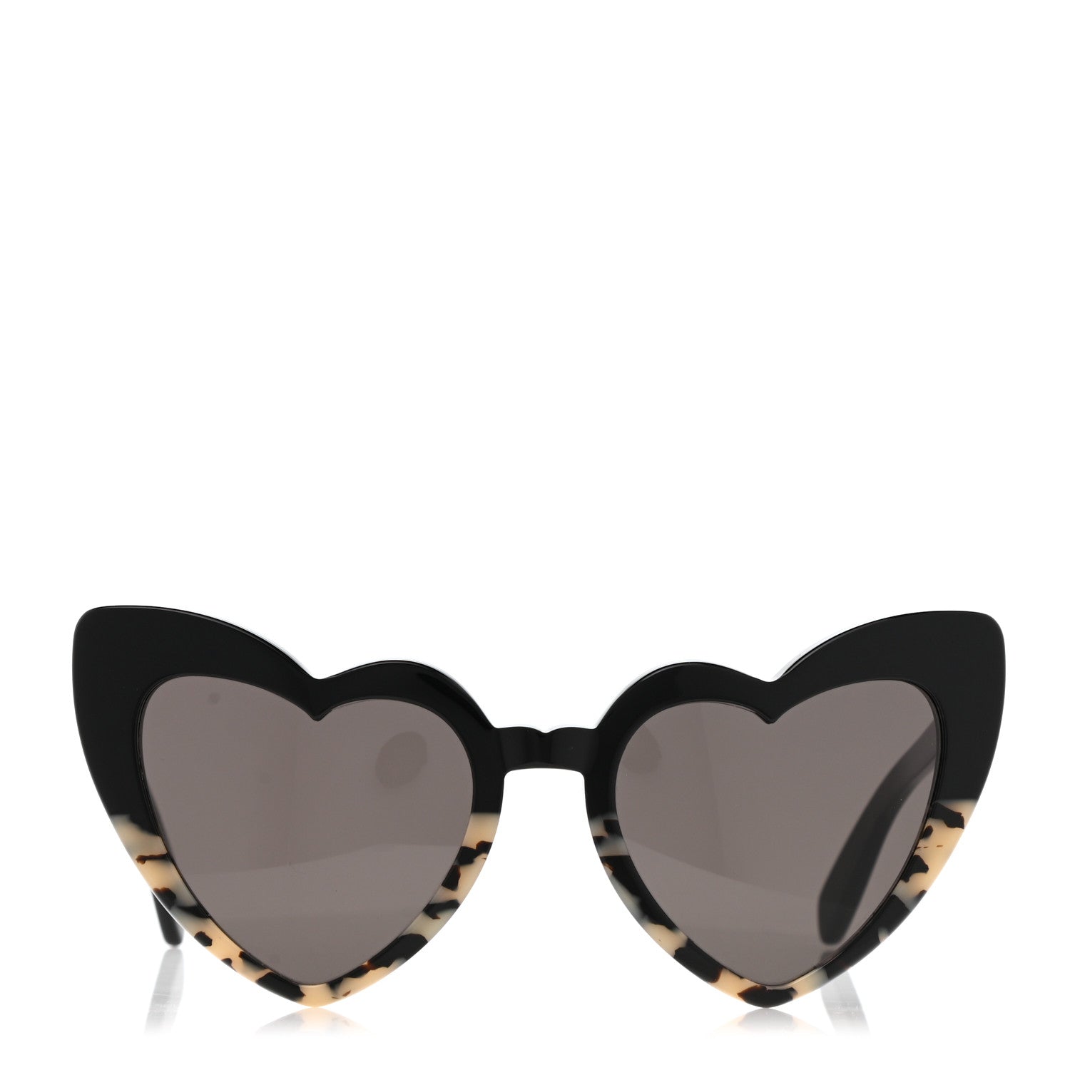Saint Laurent Acetate Heart Frame Loulou SL181 Sunglasses Black White Havana 2 of 8