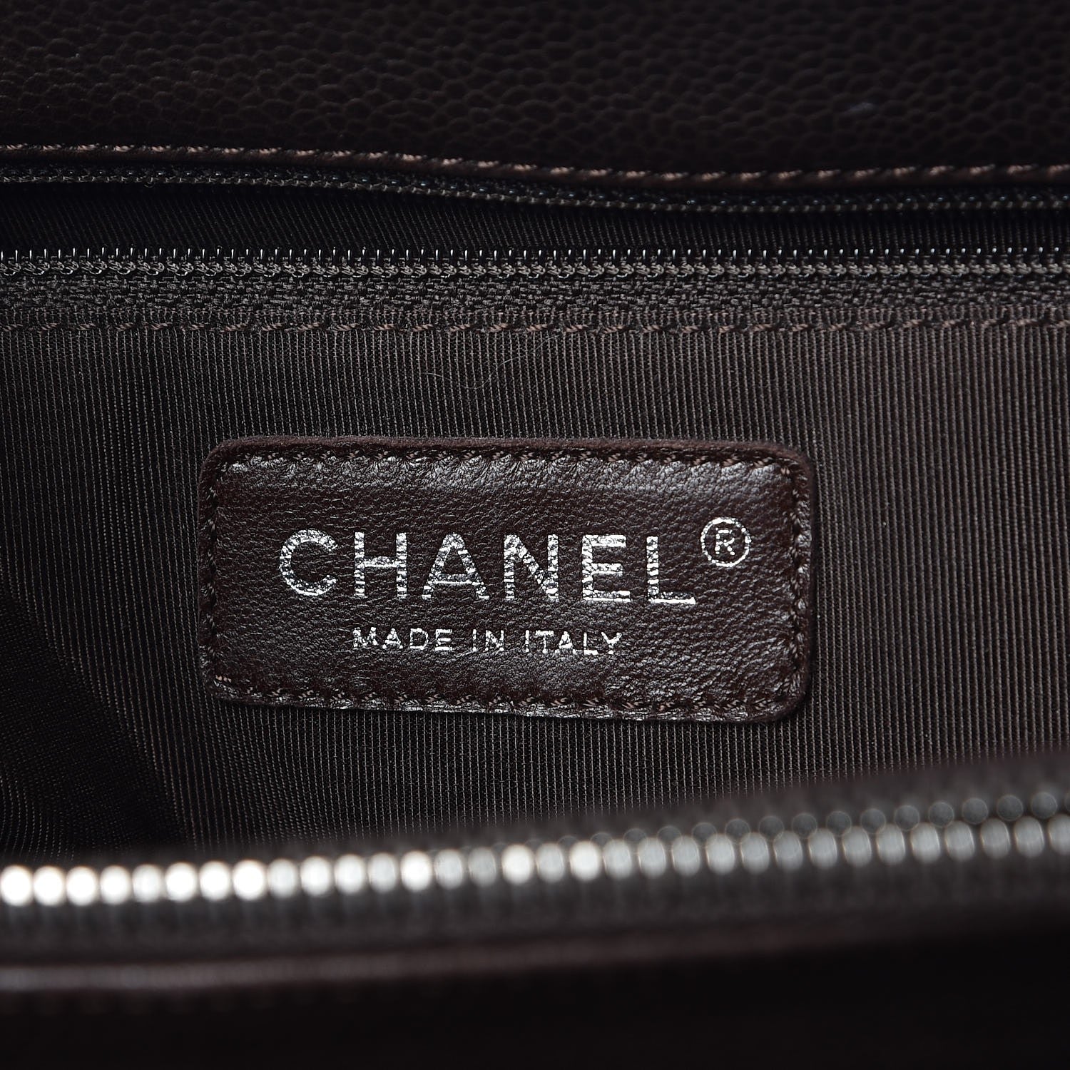 Chanel Caviar Quilted Grand Shopping Tote GST Dark Brown 6 of 7