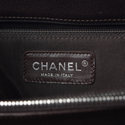 Chanel Caviar Quilted Grand Shopping Tote GST Dark Brown 6 of 7