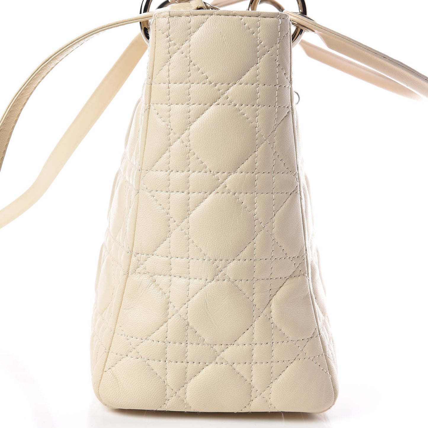 Lambskin Cannage Medium Lady Dior Light Beige