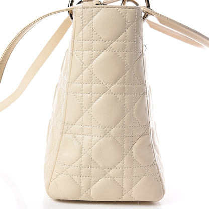 Christian Dior Lambskin Cannage Medium Lady Dior Light Beige 16 of 21