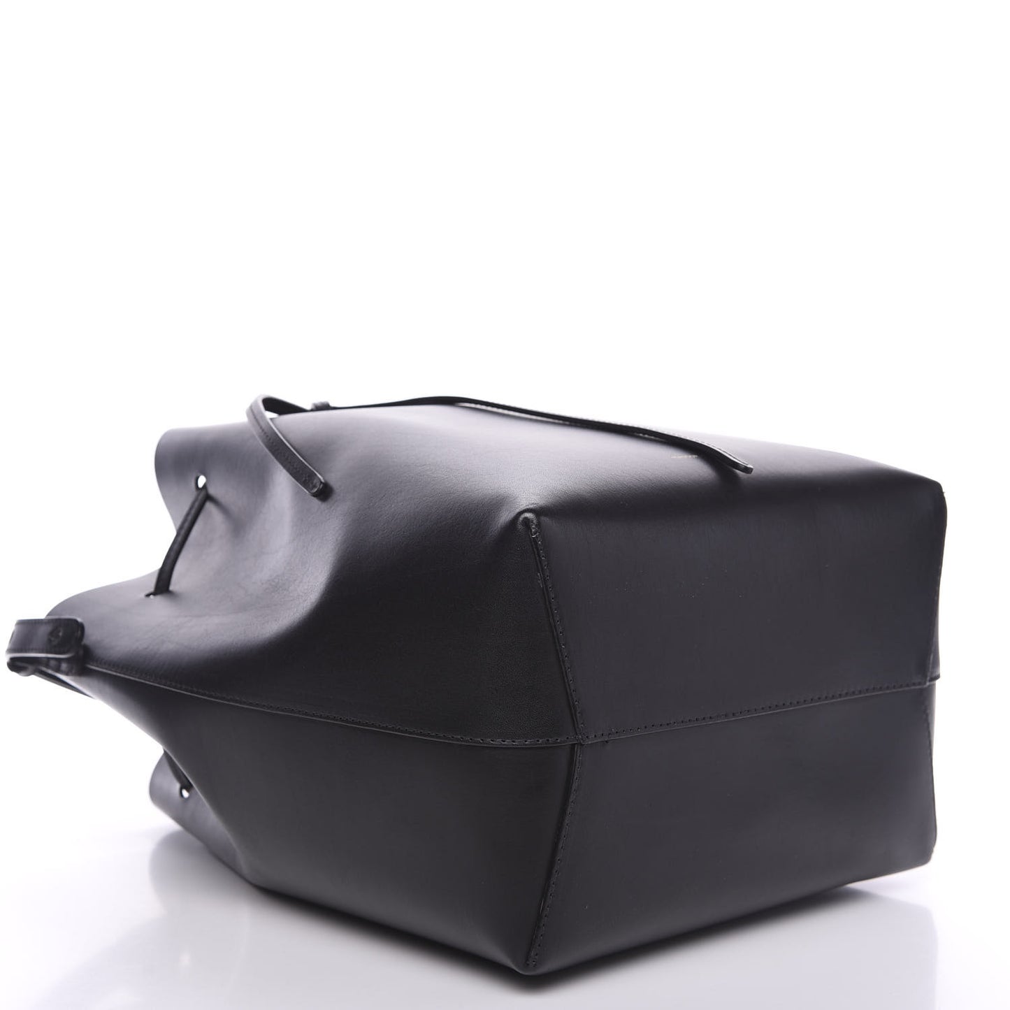 Vegetable Tanned Calfskin Bucket Bag Black Ballerina