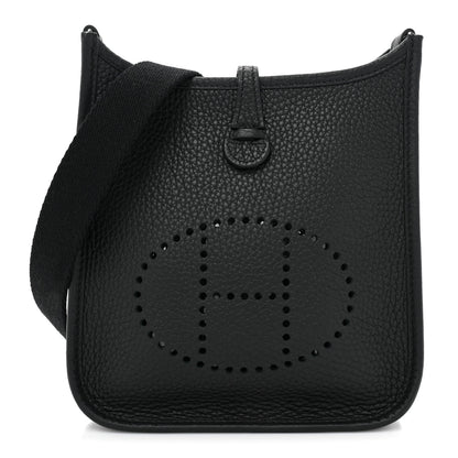 Hermes Taurillon Clemence Evelyne TPM Black 1 of 8