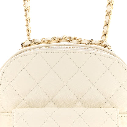Chanel Caviar Quilted Small CC Day Backpack White 8 of 10