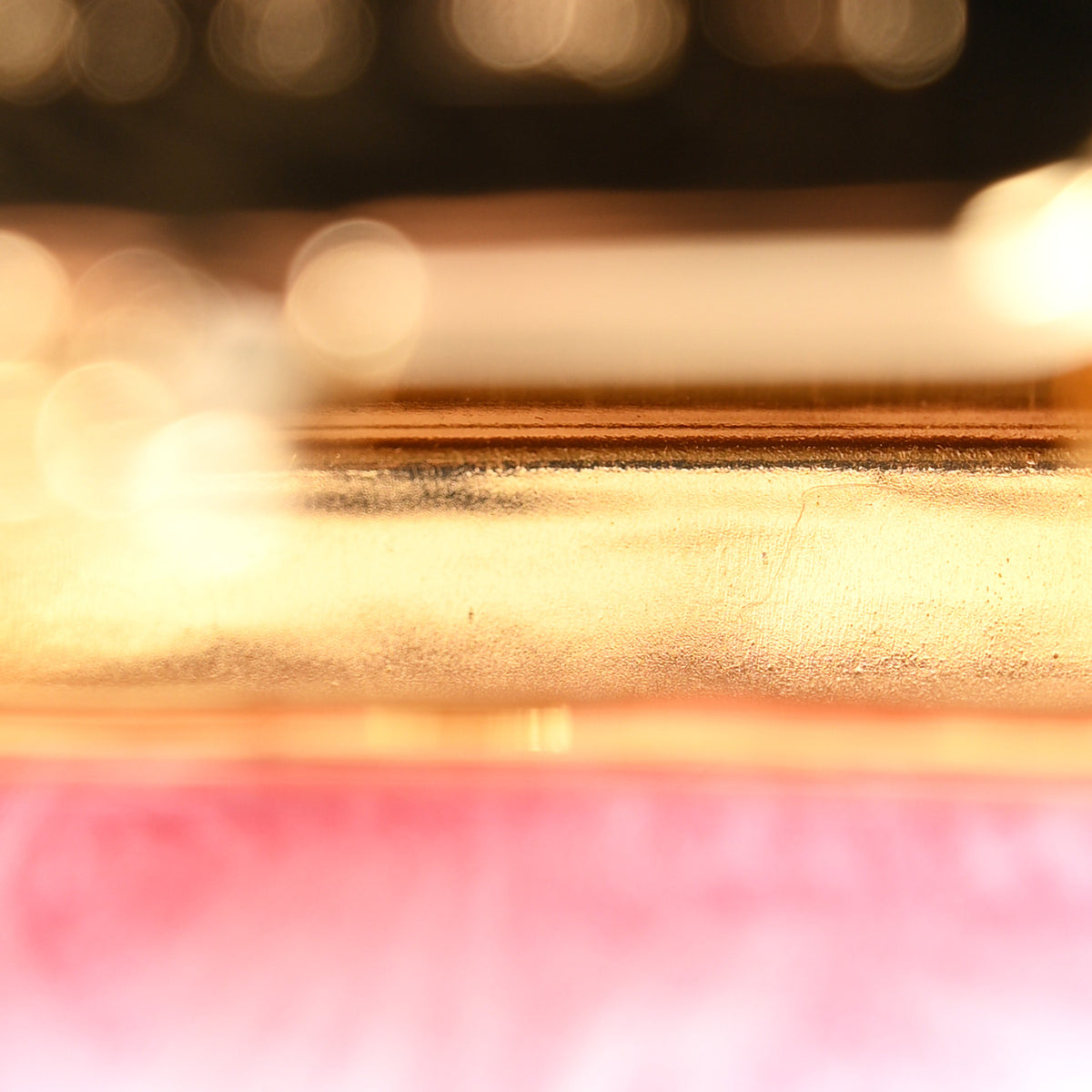 Chanel Metal Fur Flap Bag Long Necklace Gold Pink 5 of 6
