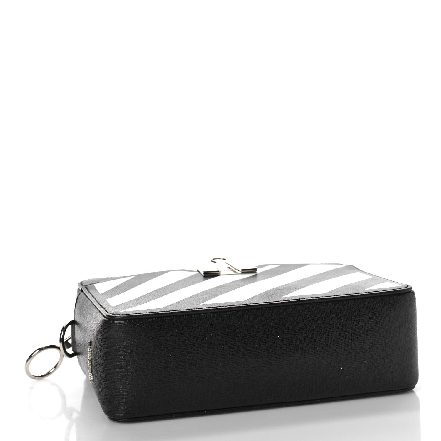 Off-White Saffiano Striped Diag Binder Belt Bag Black 3 of 8