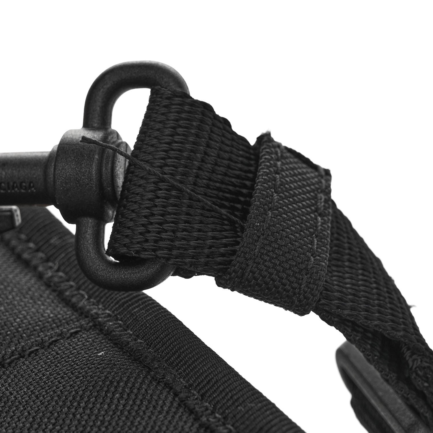 Balenciaga Nylon Logo Multi Patch Small Explorer Pouch with Strap
