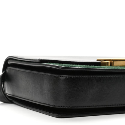 Saint Laurent Smooth Calfskin Suede Medium Bellechasse Black Dark Green 9 of 12