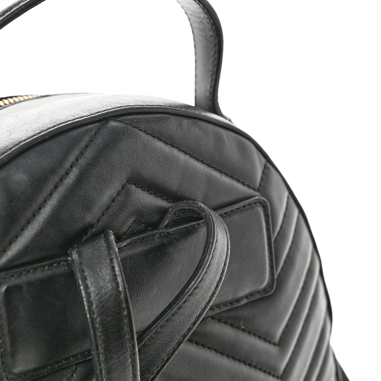 Gucci Calfskin Matelasse GG Marmont Dome Backpack Black 12 of 13