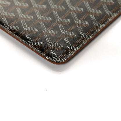 Goyard Goyardine Commando Envelope 2 Flat Large Pouch Black Gold 8 of 9