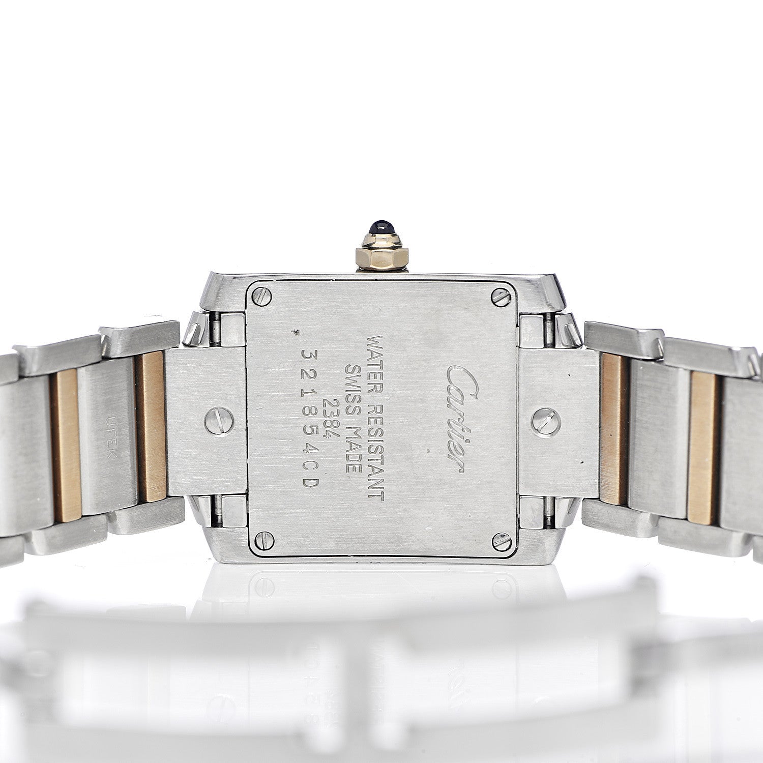 Cartier Stainless Steel 18K Yellow Gold 20mm Tank Francaise Quartz Watch 5 of 9