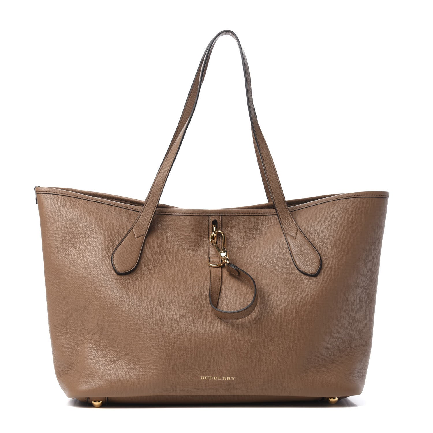 Burberry Grainy Calfskin Medium Honeybrook Tote Dark Sand 3 of 9