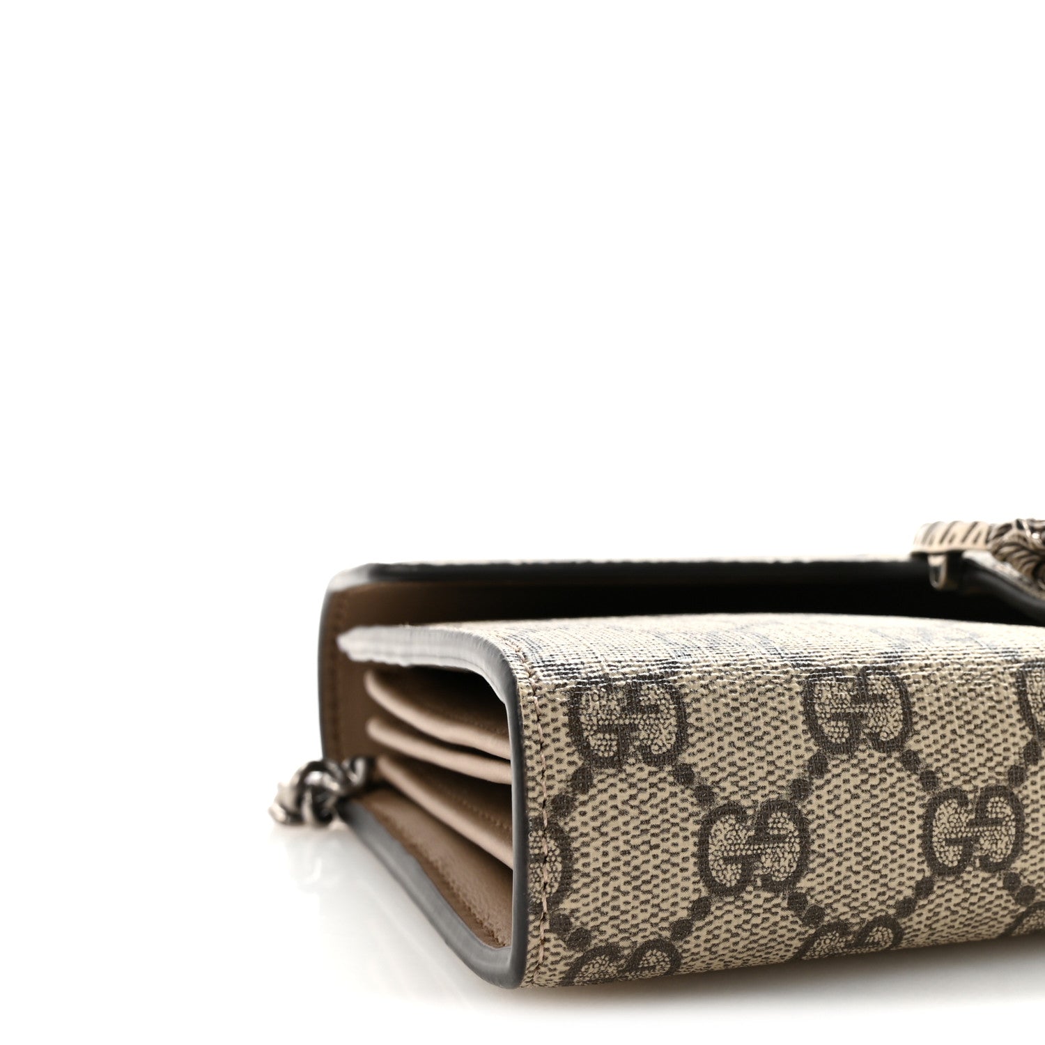 Gucci GG Supreme Monogram Mini Dionysus Chain Wallet Beige Taupe 9 of 10