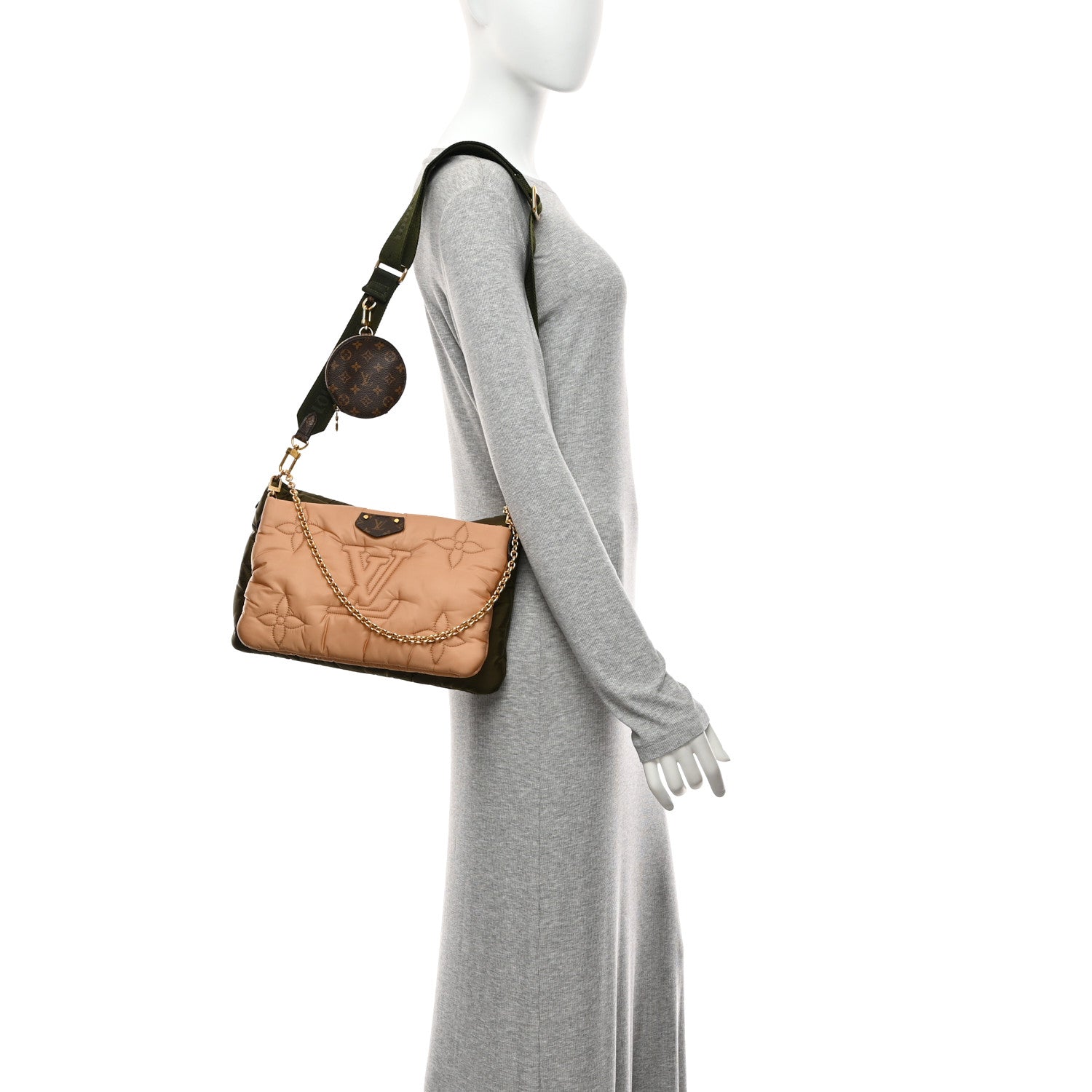 Louis Vuitton Econyl Monogram Pillow Maxi Multi Pochette Accessories Kaki Beige 2 of 11