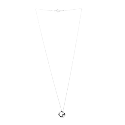 Tiffany Sterling Silver 12mm Elsa Peretti Eternal Circle Pendant Necklace 3 of 4