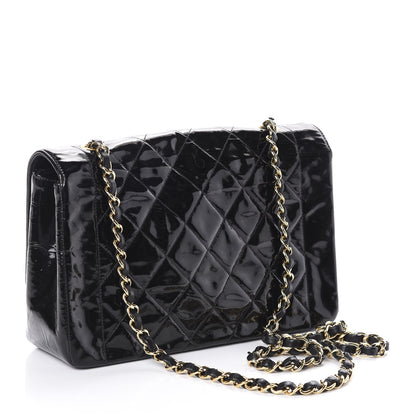 Chanel Patent Quilted Medium Single Flap Bag Black 3 of 12