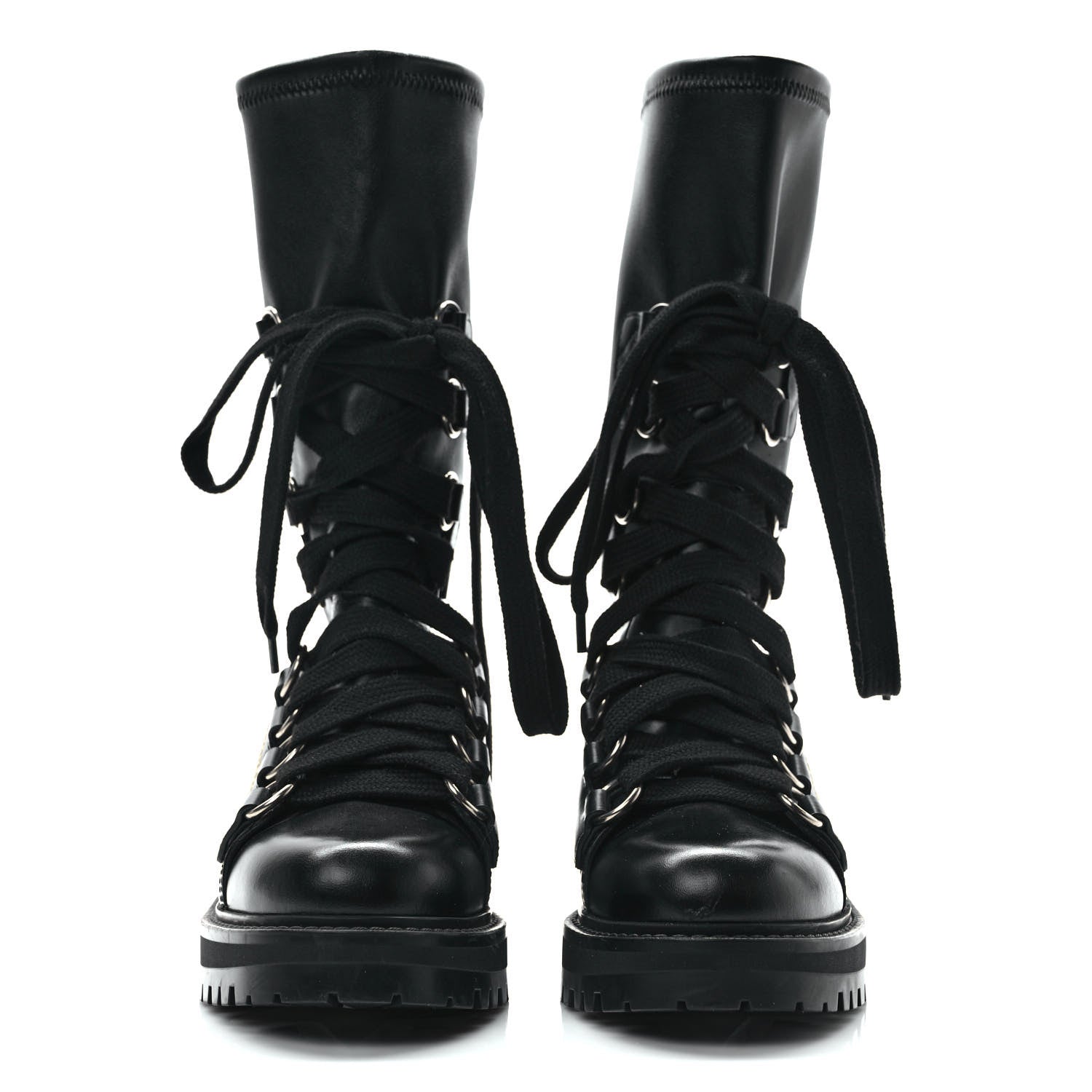 Christian Dior Lambskin Stretch D-Fight Ankle Boots 35.5 Black 2 of 10