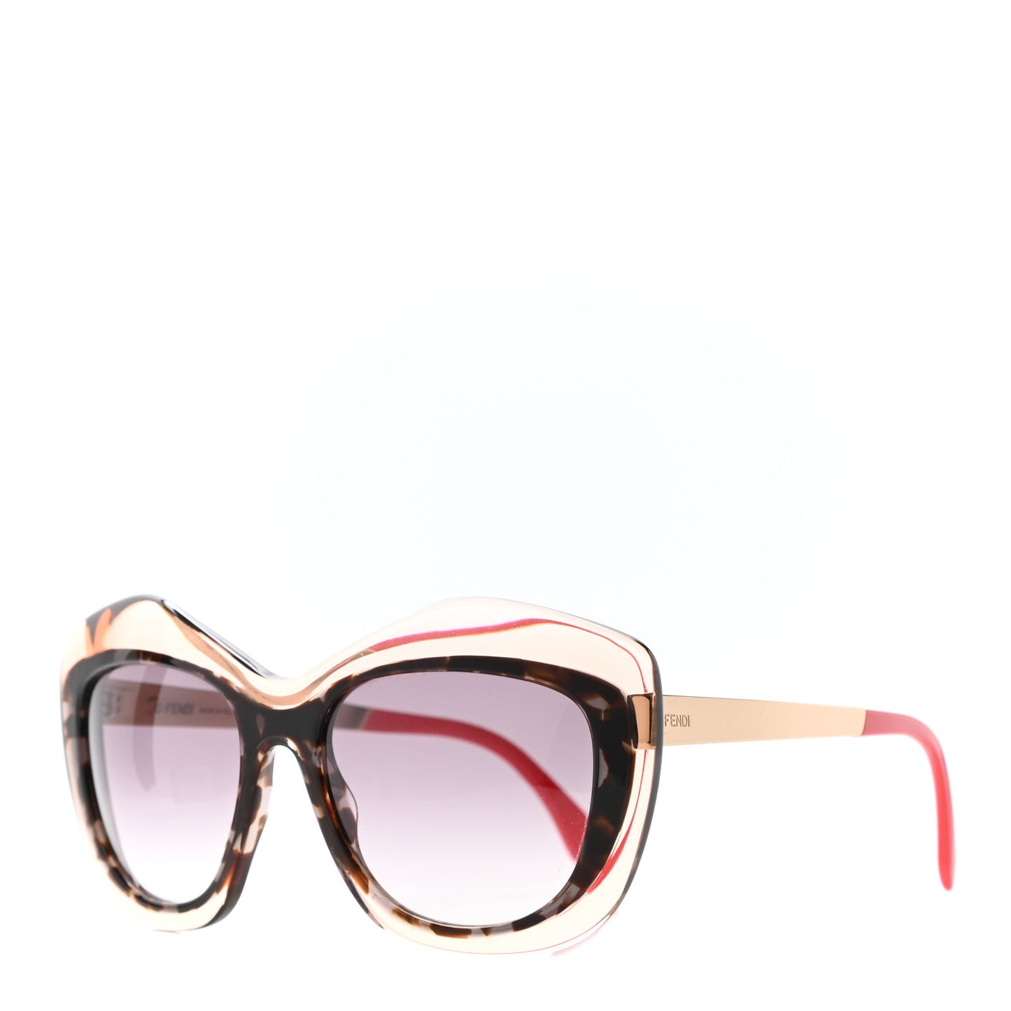 Acetate Cat Eye Sunglasses FF 0029/S Tortoise Gold Red