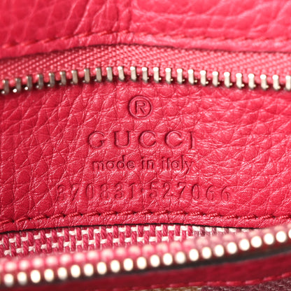 Gucci Cellarius Calfskin Small Bamboo Daily Top Handle Bag  Dark Pink 6 of 9