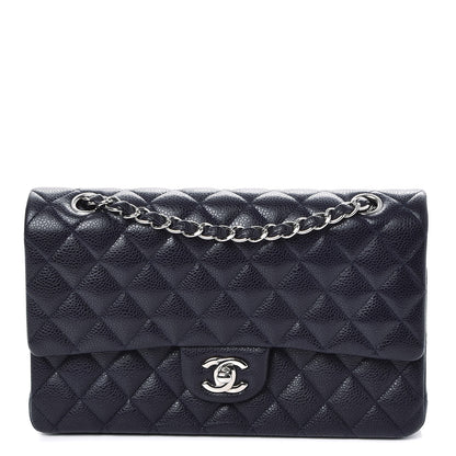 Chanel Caviar Quilted Medium Double Flap Navy 1 of 7