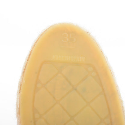 Chanel Lambskin CC Espadrilles 35 Beige Black 8 of 12