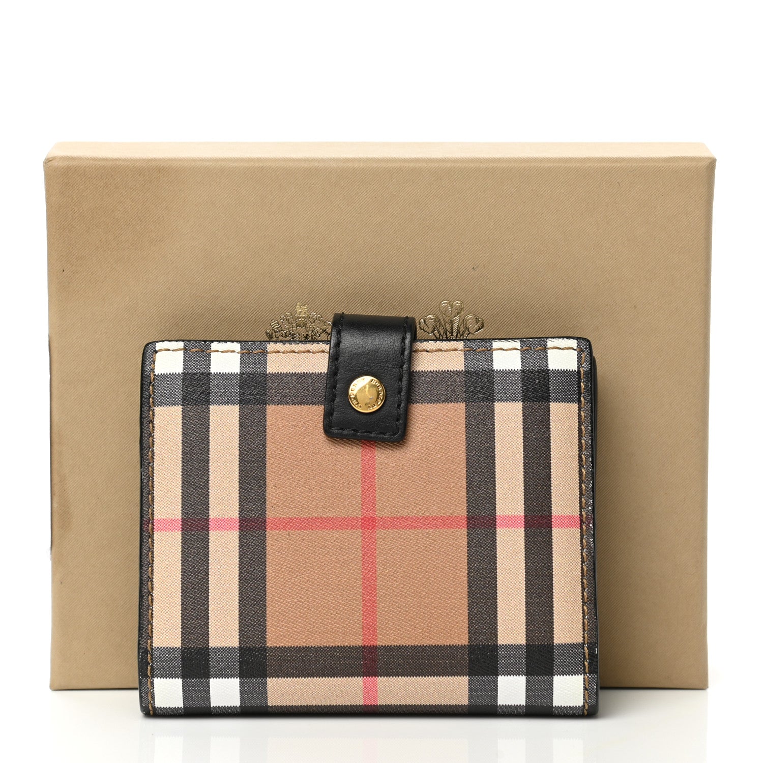 Burberry Canvas Vintage Check Coin Purse Wallet Black 11 of 11