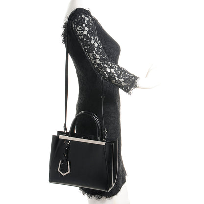 Fendi Patent Vitello Elite Petite 2Jours Tote Black 2 of 9