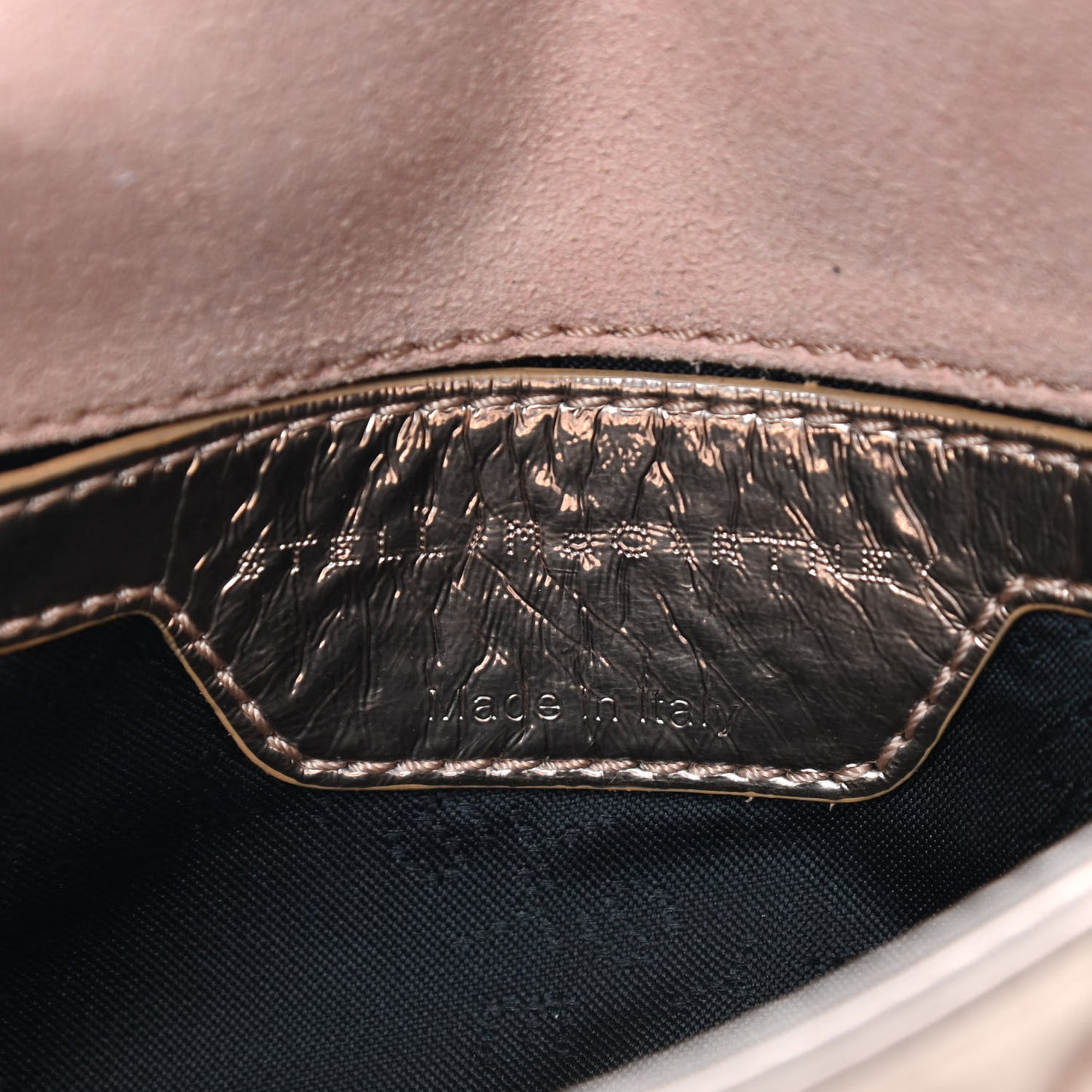Metallic Eco Alter Quilted Falabella Crossbody Bag Copper