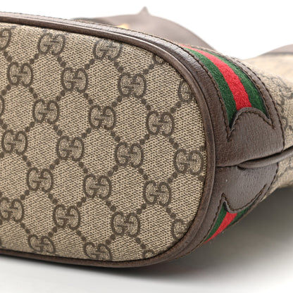 Gucci GG Supreme Monogram Web Ophidia Bucket Bag Brown 10 of 14