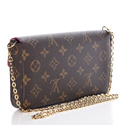 Louis Vuitton Monogram LV Love Lock Pochette Felicie Chain Wallet 4 of 13