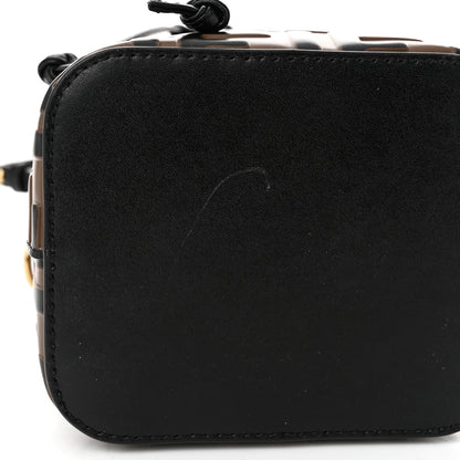 Fendi Vitello Liberty F is Fendi Bi-Color FF 1974 Embossed Mini Mon Tresor Bucket Bag Maya Black 11 of 11