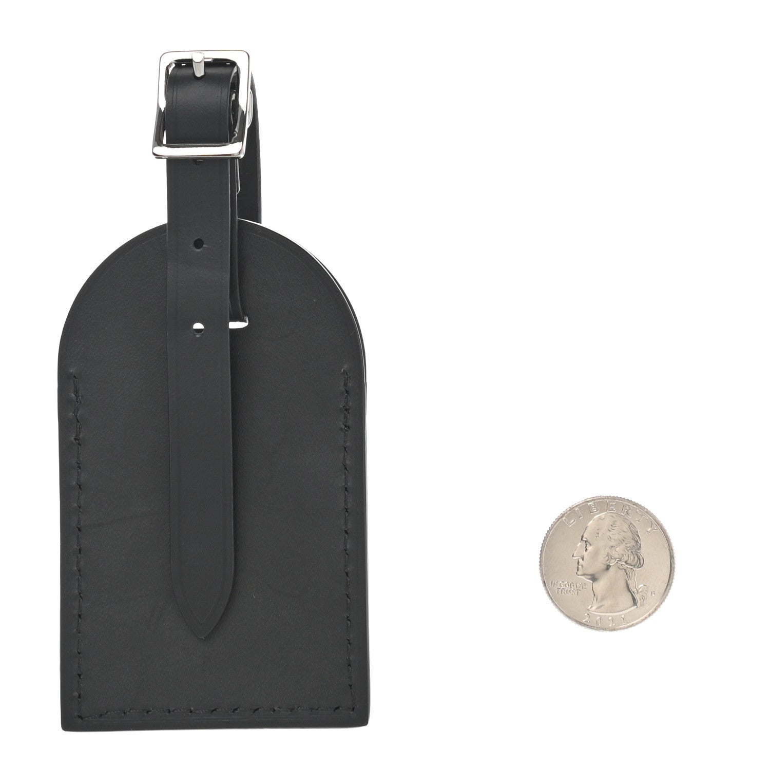 Louis Vuitton Calfskin Luggage Tag Black 2 of 5