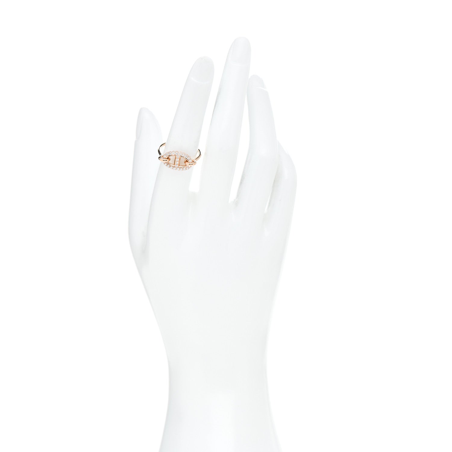 Hermes 18K Rose Gold Diamond Farandole Ring 54 6.75 2 of 5