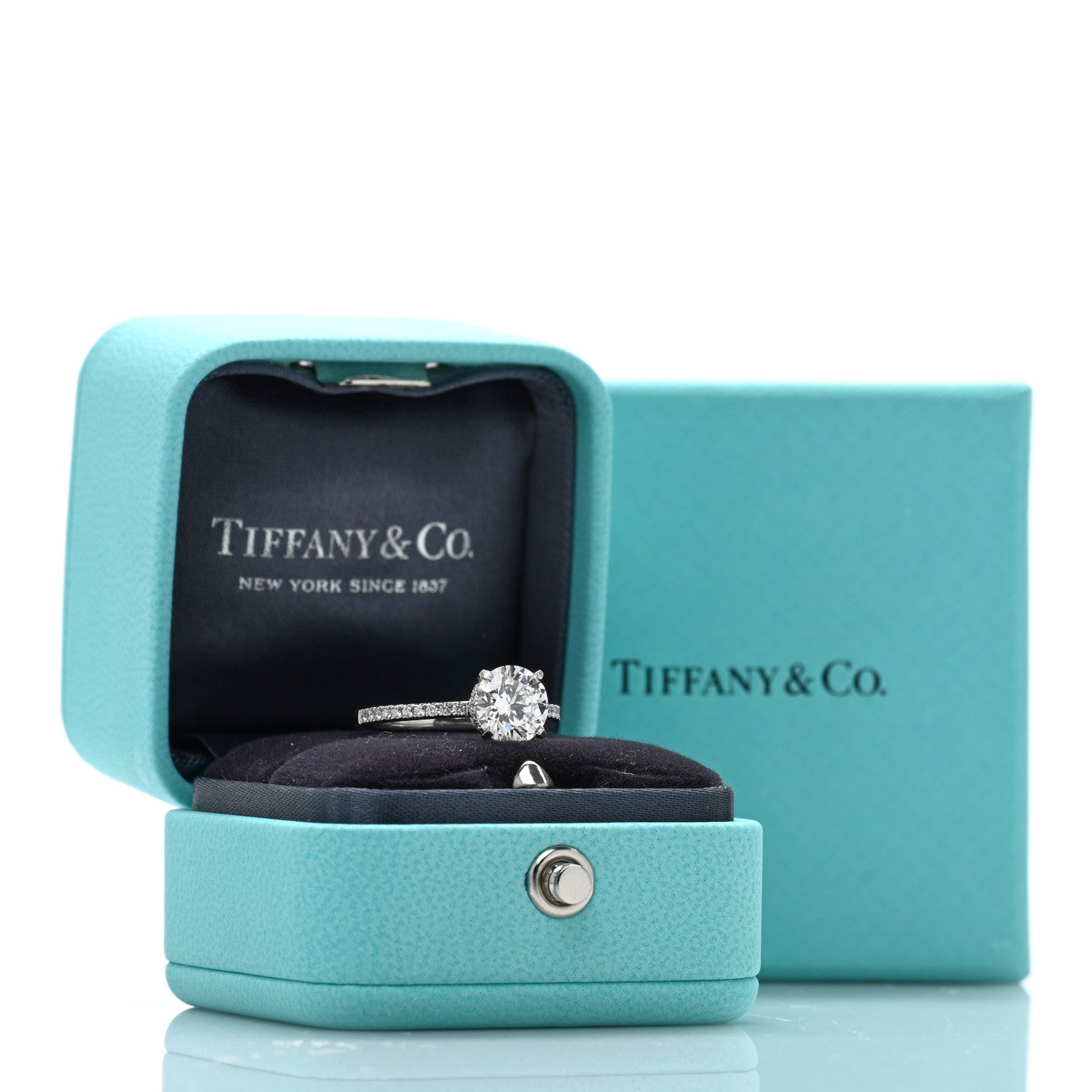 Tiffany Platinum Diamond 1.58ct True Engagement Ring 51 5.75 6 of 6