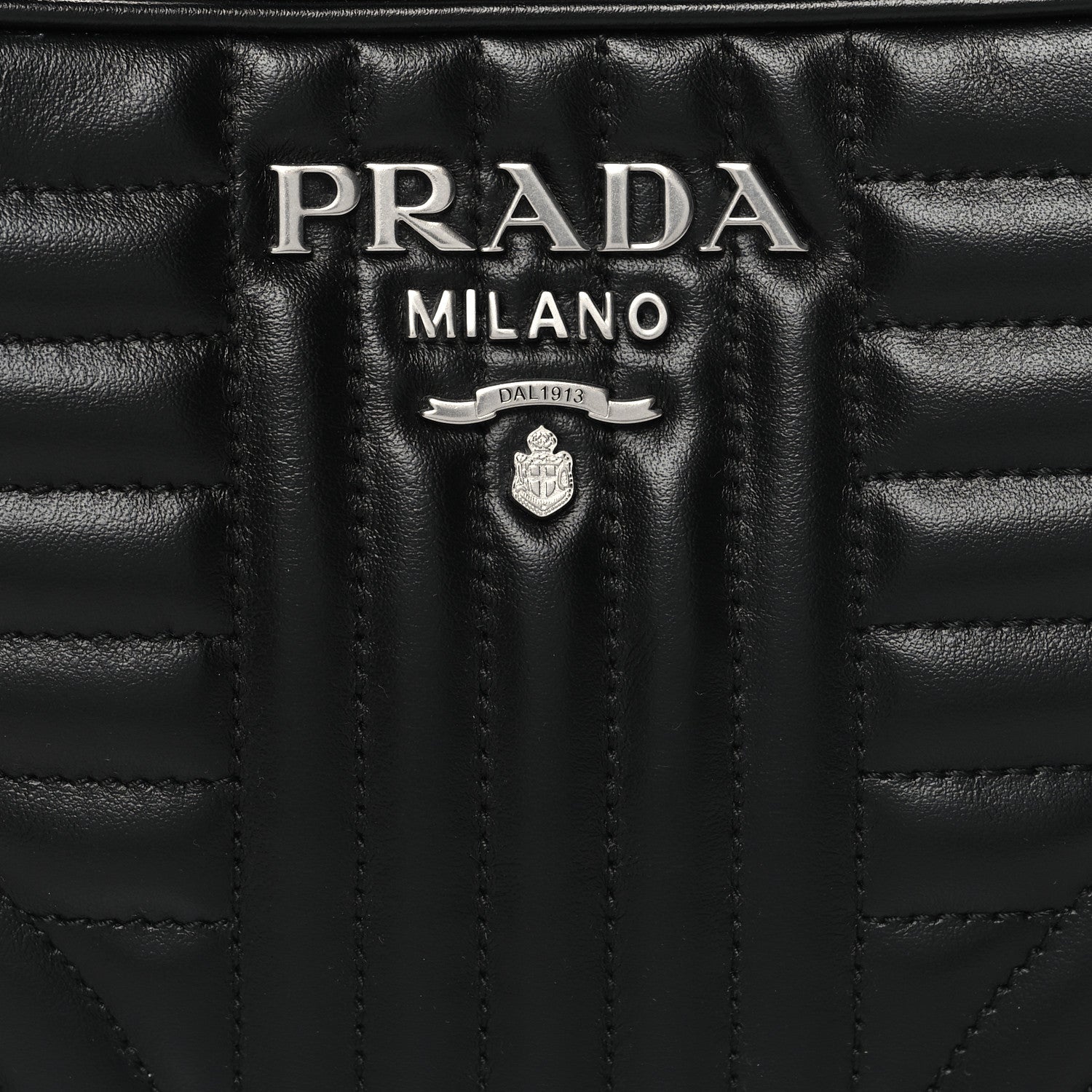 Prada Soft Calfskin Diagramme Camera Bag Black 7 of 9